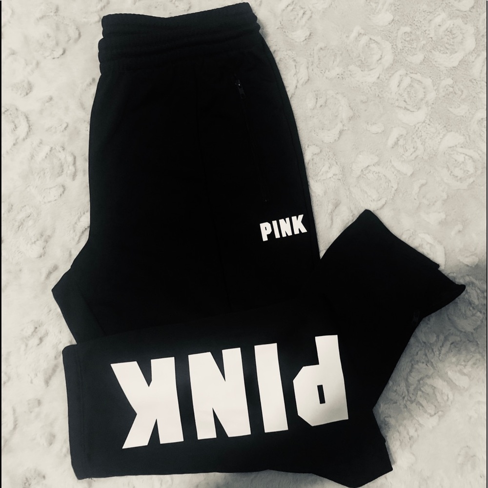 ⛔️SOLD⛔️VS PINK♥️Skinny Track Pants M Black